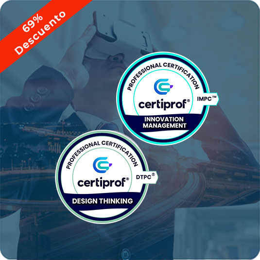 Dúo: Innovation Management Certified Professional – IMCP™ (e-learning) y Design Thinking Professional Certificate – DTPC® (e-learning)