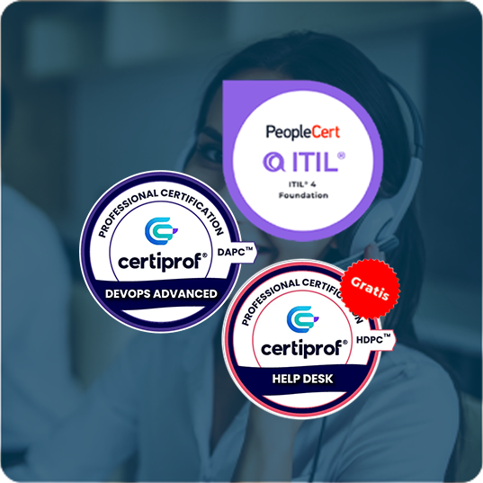 ECO Pack: ITIL® 4 Foundation (e-learning) + DevOps Advanced (e-learning) + Help Desk (E-learning)