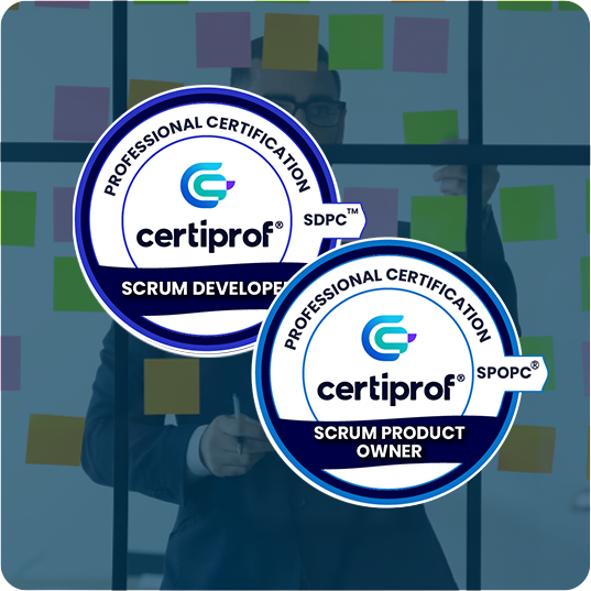 Programa Scrum 360, Doble Certificación: Scrum Developer Professional Certificate SDPC™ y Scrum Product Owner – SPOPC™ (CertiProf)(Solo Exámenes) EA